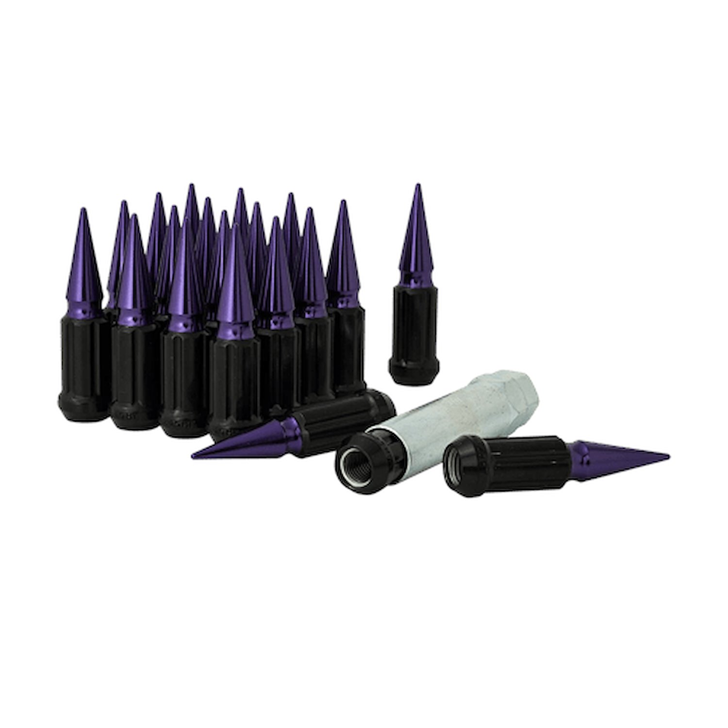 SSPK5-12150PR 5-Lug 12 mm x 1.50 Short Spike Kit, Purple