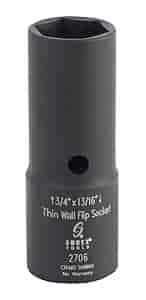 3/4" x 13/16" Thin Wall Flip Socket 1/2" Drive