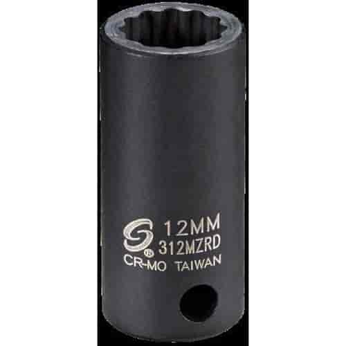 12mm 12-Point Semi-Deep Impact Socket 3/8" Drive