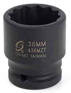 36mm 12-Point Thin Wall Impact Socket 3/4" Drive