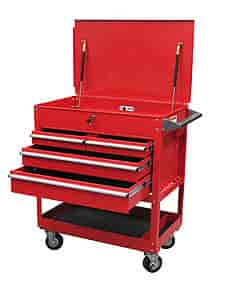 Premium 4 Drawer Service Cart Red