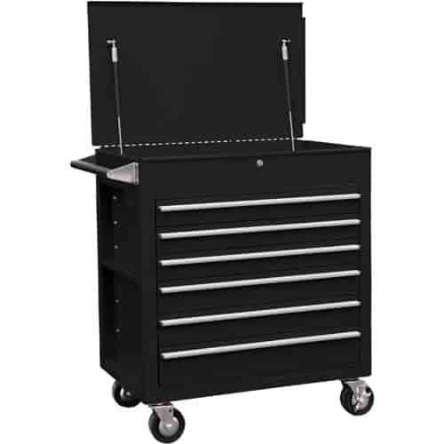 Premium Full Drawer Service Cart Black