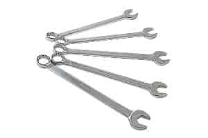 5 Pc. V-Groove Metric Combination Wrench Set Fully polished drop forged alloy steel