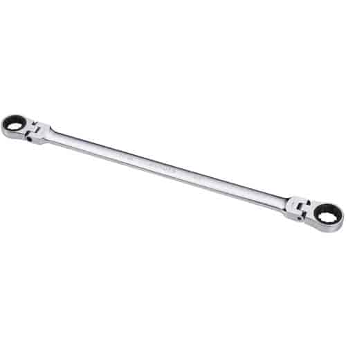 11/16" x 3/4" Extra Long Double Box Flex Head Ratcheting Wrench