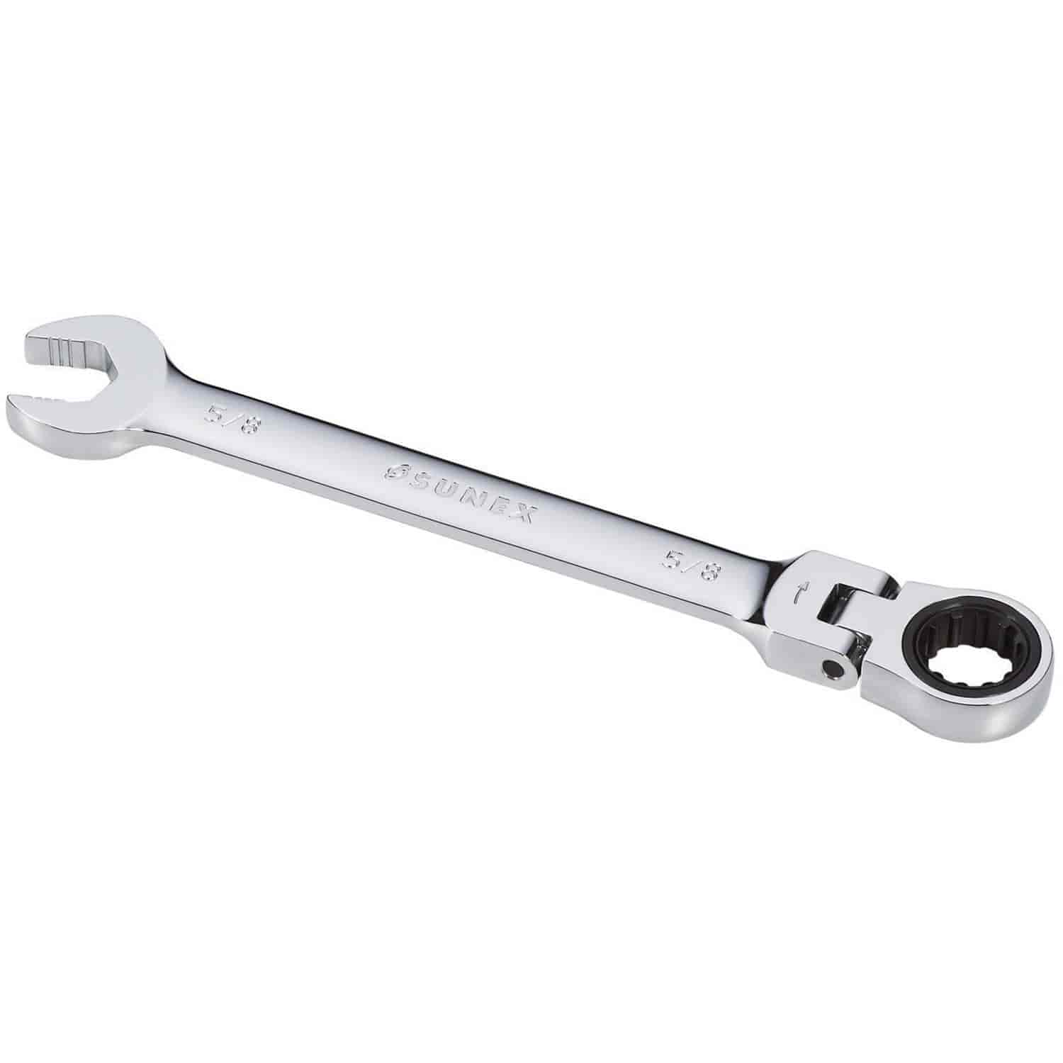 5/8" V-Groove Flex Head Combination Ratcheting Wrench