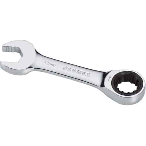 13mm Stubby V-Groove Combination Ratcheting Wrench