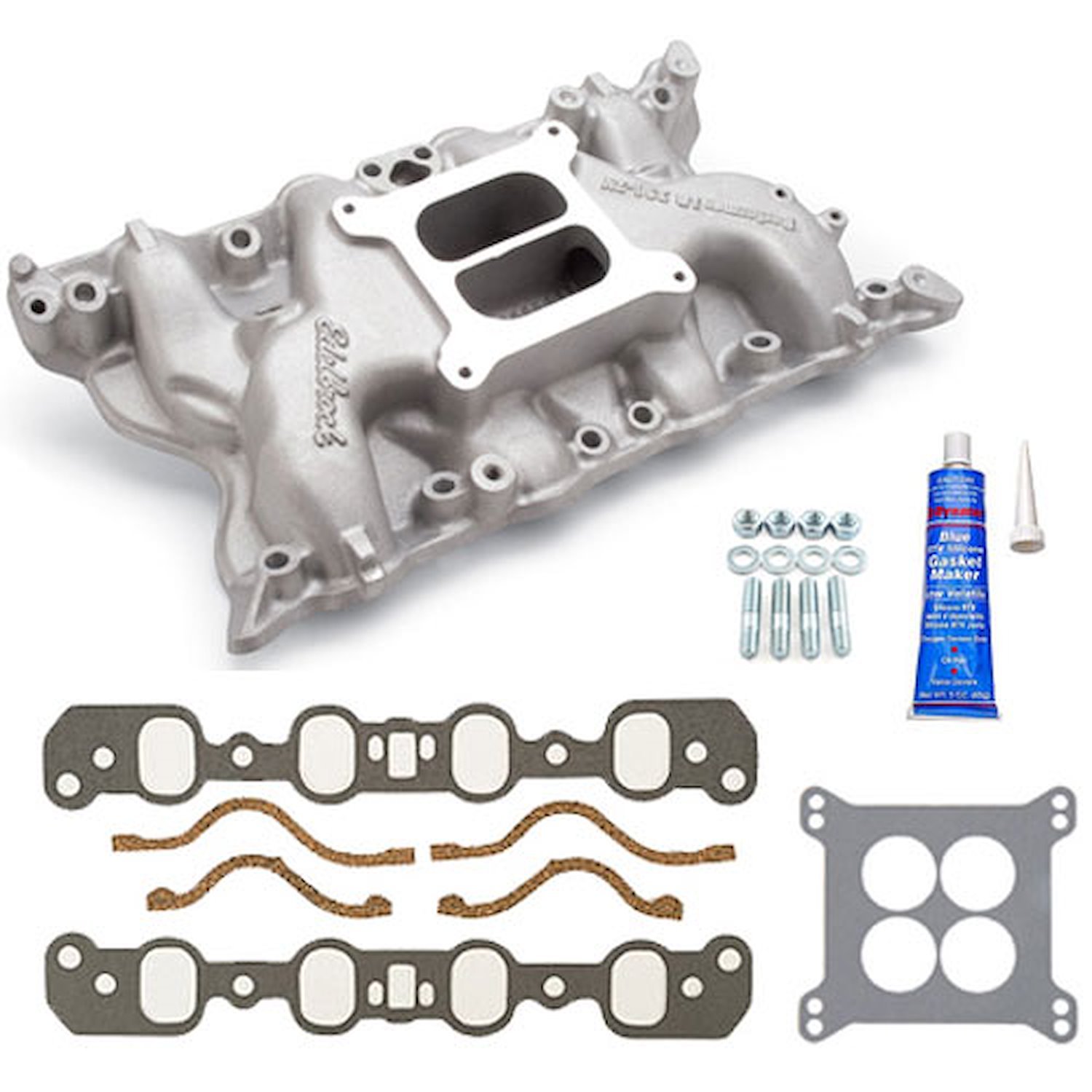 Performer 351-2V Ford Cleveland Intake Manifold with Installation Kit