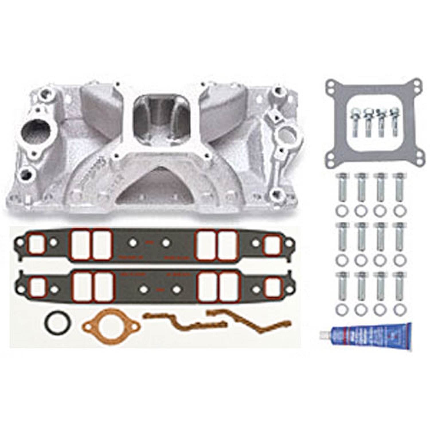Super Victor Intake Manifold for Small Block Chevy with Installation Kit