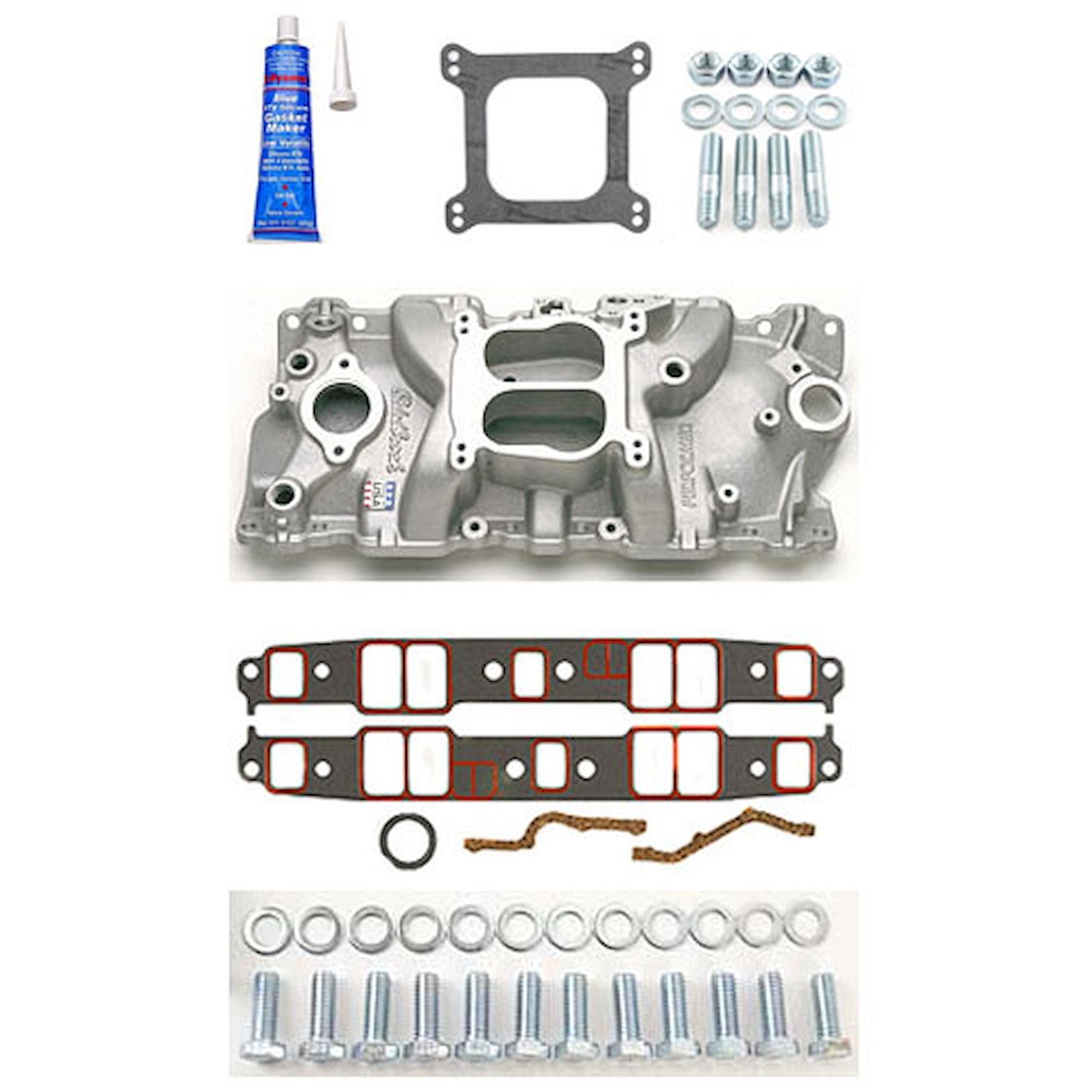Performer Small Block Chevy EGR Intake Manifold with Installation Kit