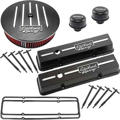 350 dress up kit black Racing Series Engine Small Block Chevy Sbc dress