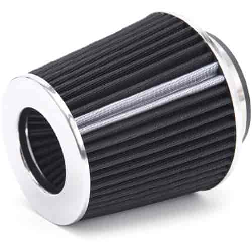 Universal Black Medium Conical Air Filter with 6.70" Overall Length for 3",3.5", and 4" Air Intake Systems