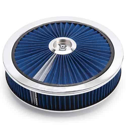 Pro-Flo High-Flow BLue Round Air Cleaner 14" Diameter with Breathable Lid