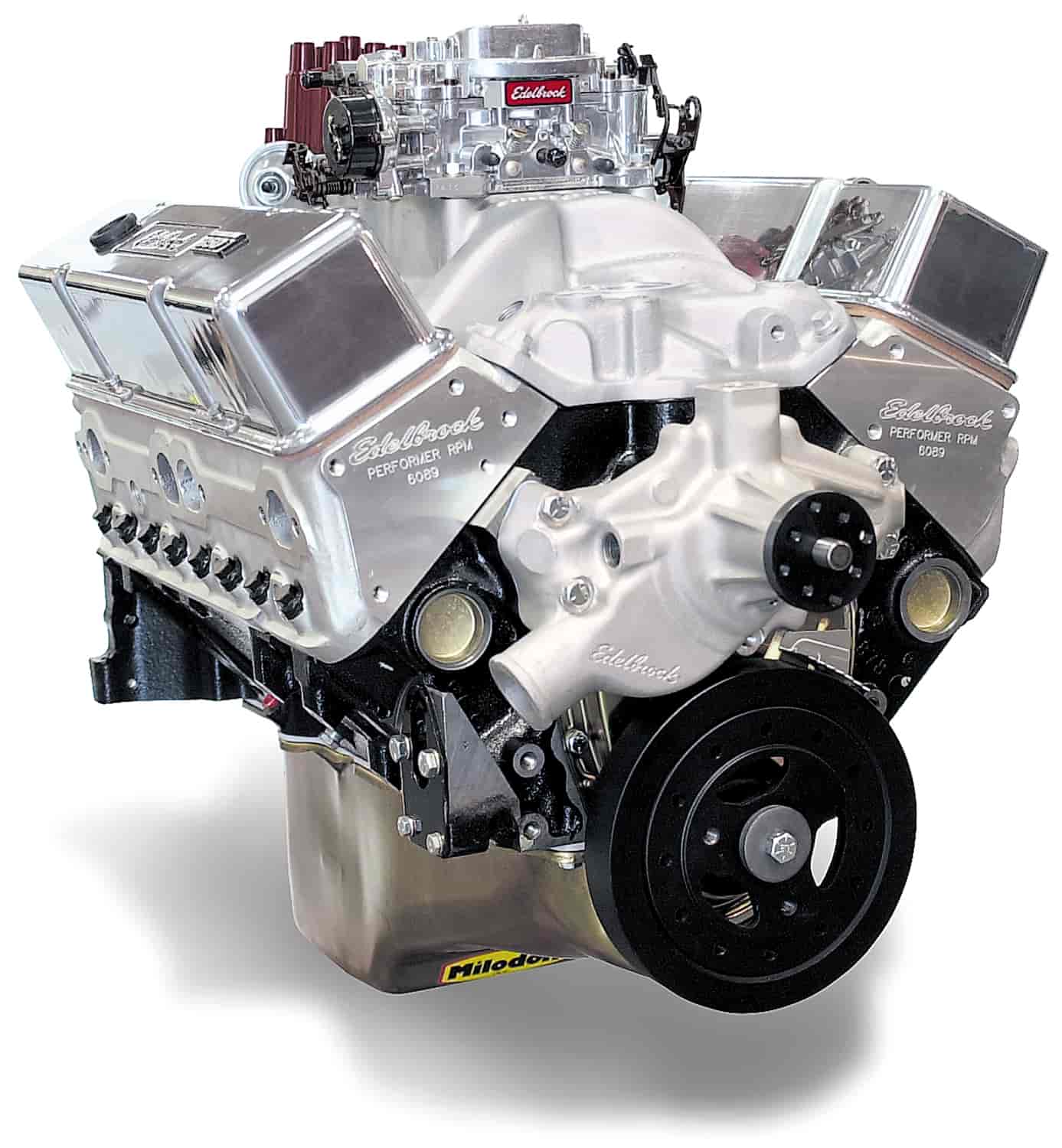 Performer RPM SBC 350ci 410hp Polished Crate Engine w/ Air-Gap Intake