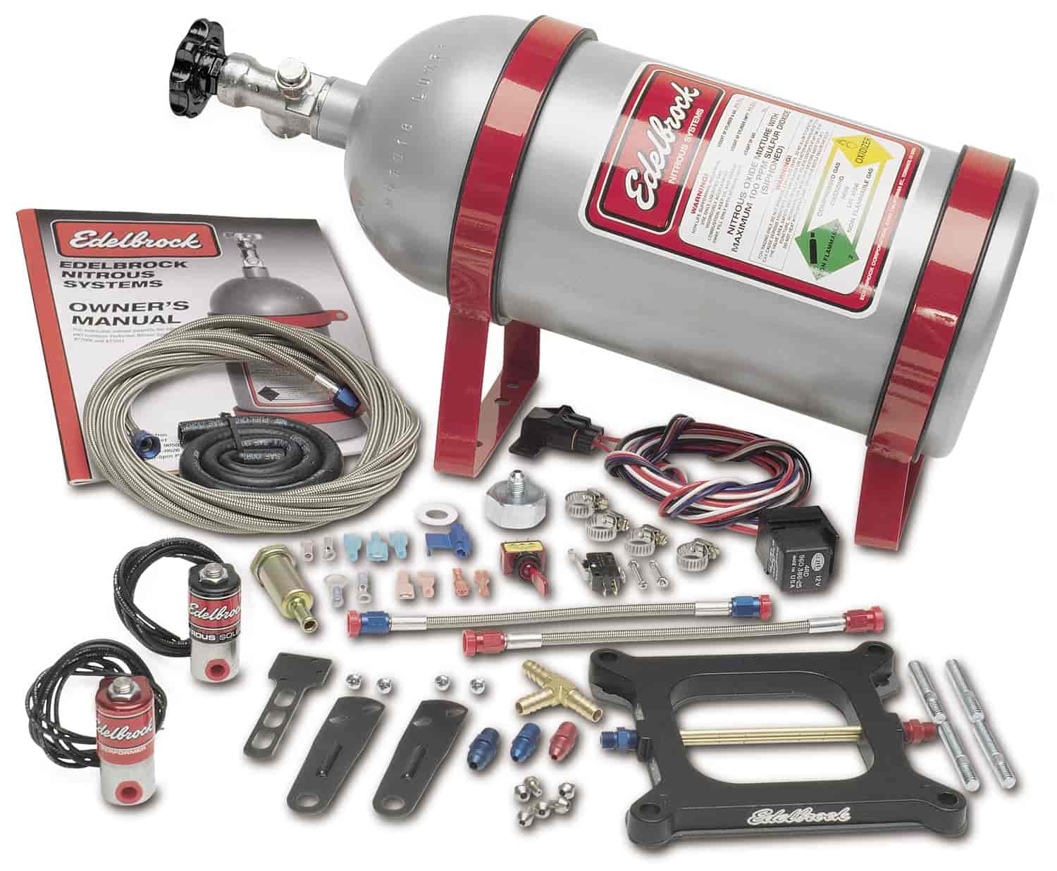 Performer Single Stage Nitrous Kit for 4150 Square-bore Carburetor with Polished Bottle