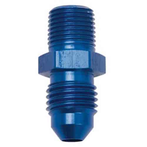 Flare to Pipe Fittings -4AN - 1/8" NPT Straight, Anodized Blue