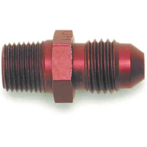 Flare to Pipe Fitting -4AN X 1/8" NPT Straight, Anodized Red