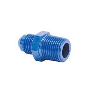 Flare to Pipe Fittings -6AN - 3/8" NPT Straight, Anodized Blue