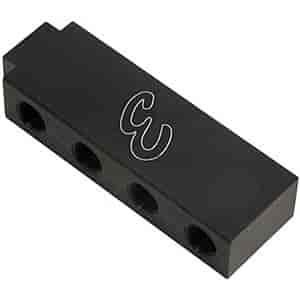 Nitrous Distribution Block Billet Aluminum Anodized Black with One-Inlet and Eight-Outlets