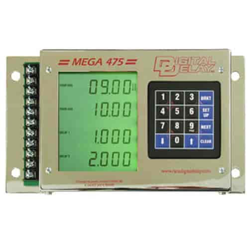 Mega 475 Digital Delay Box Chrome with Green Display