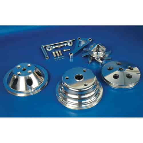 PULLEY SET SB CHEVY LNG WP SINGL GROOVE