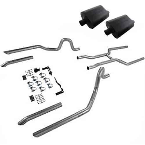 Header-Back Exhaust System With Mufflers Kit 1964-1972 GM