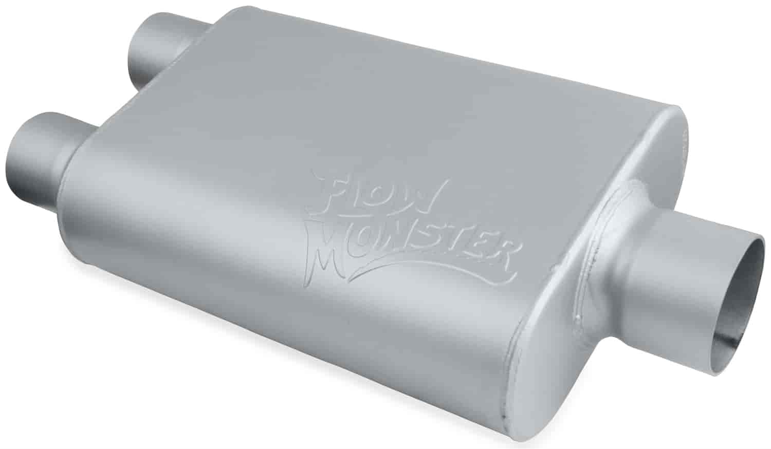 FlowMonster 2-Chamber Muffler - Dual In/Center Out: 2.500 in./3 in.