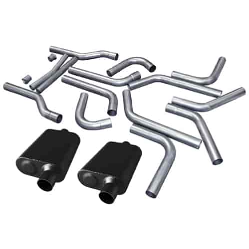 U-Fit Dual Exhaust Pipe Kit 409S Stainless Steel
