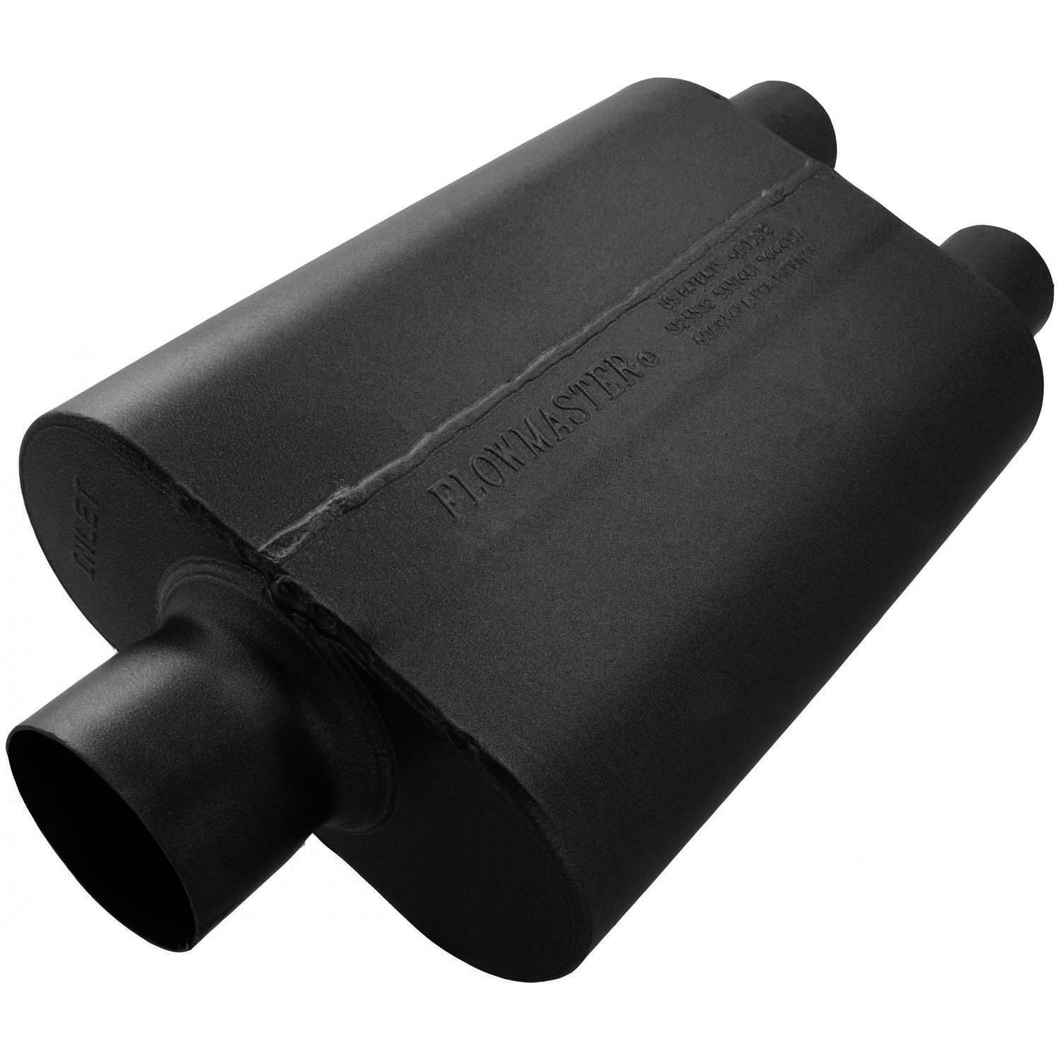 40 Series Delta Flow Muffler Center In 3"/Dual Out 2.5"