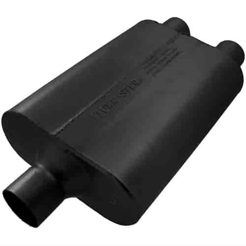 40 Series Delta Flow Muffler Center In/Dual Out: 2.25"