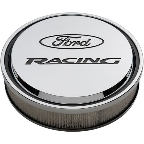 13" Ford Racing Slant-Edge Air Cleaner Kit in Chrome Finish