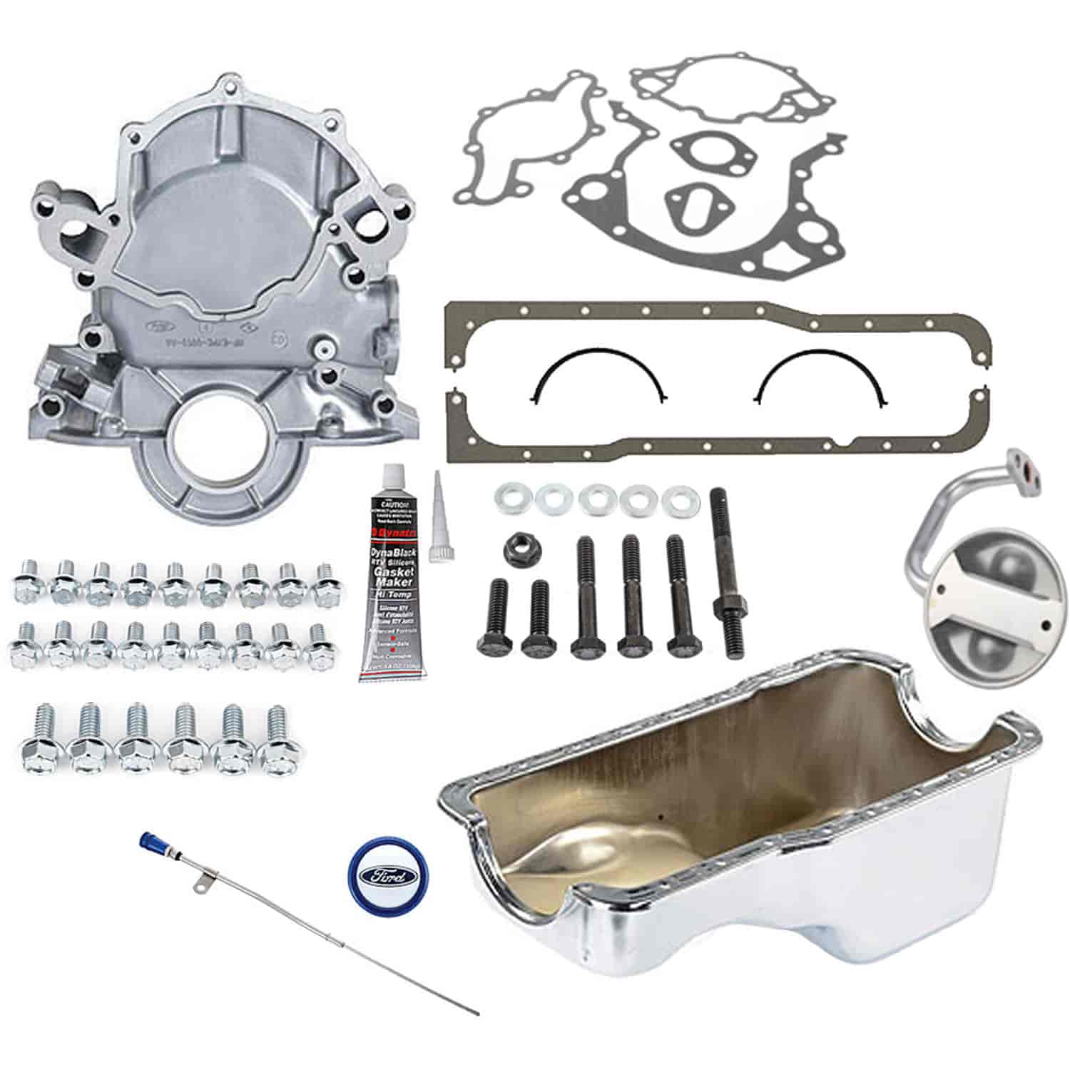 Timing Chain Cover and Oil Pan Upgrade Kit Fits Ford 289/302/351W