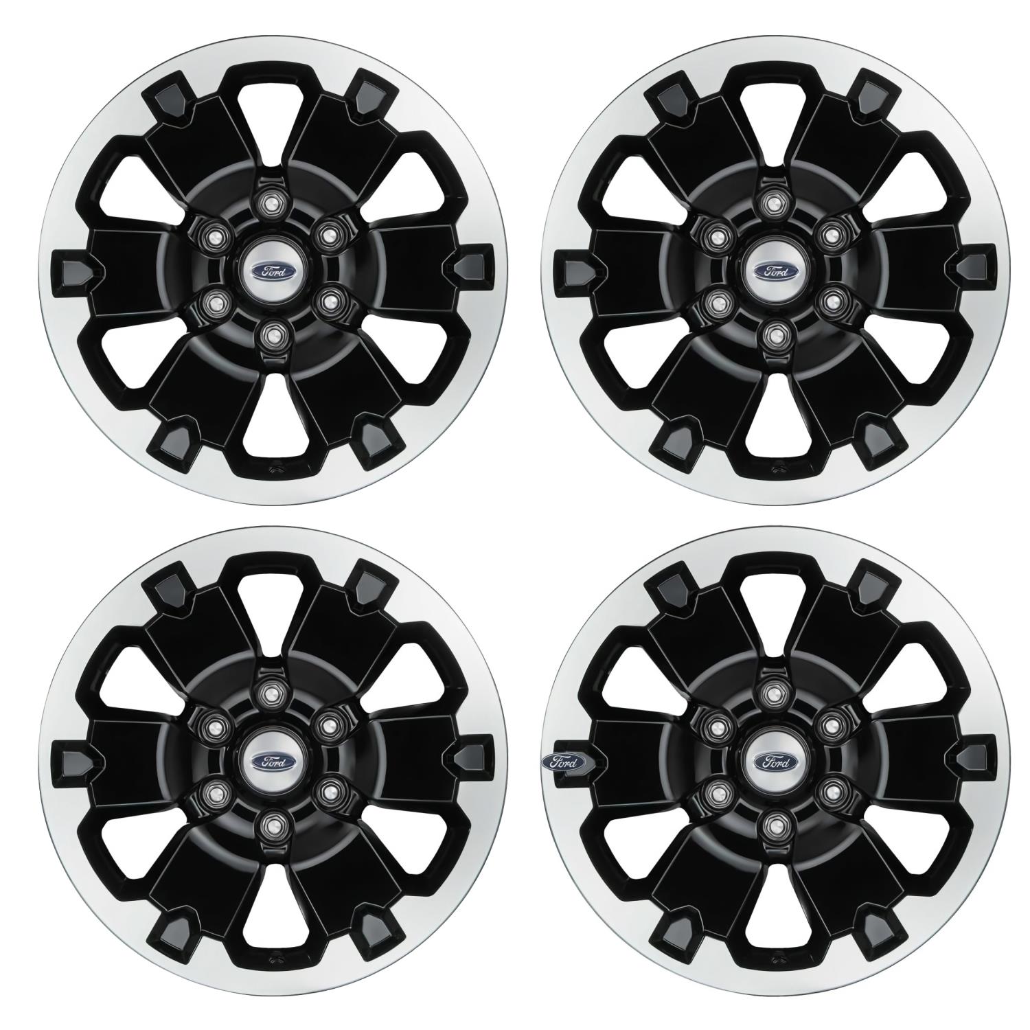 M-1007K-DC18X8BMF Six Spoke Wheel Fits Select Ford Bronco, Ranger Models [18" x 8"] Gloss Black