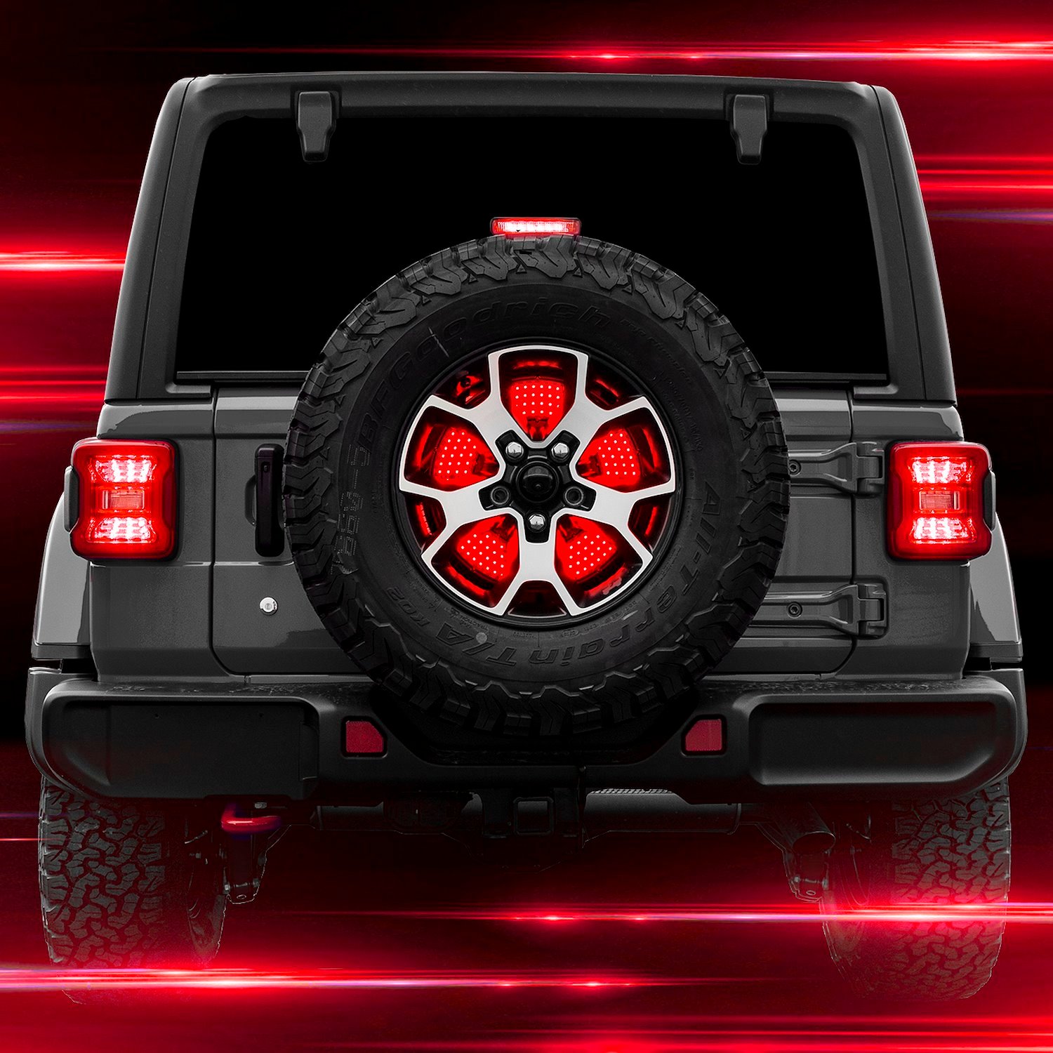 XK041019 5th Wheel Light, w/Brake; Running; Reverse and Turn Signal Lights, Select Jeep Wrangler JK/JT/JL