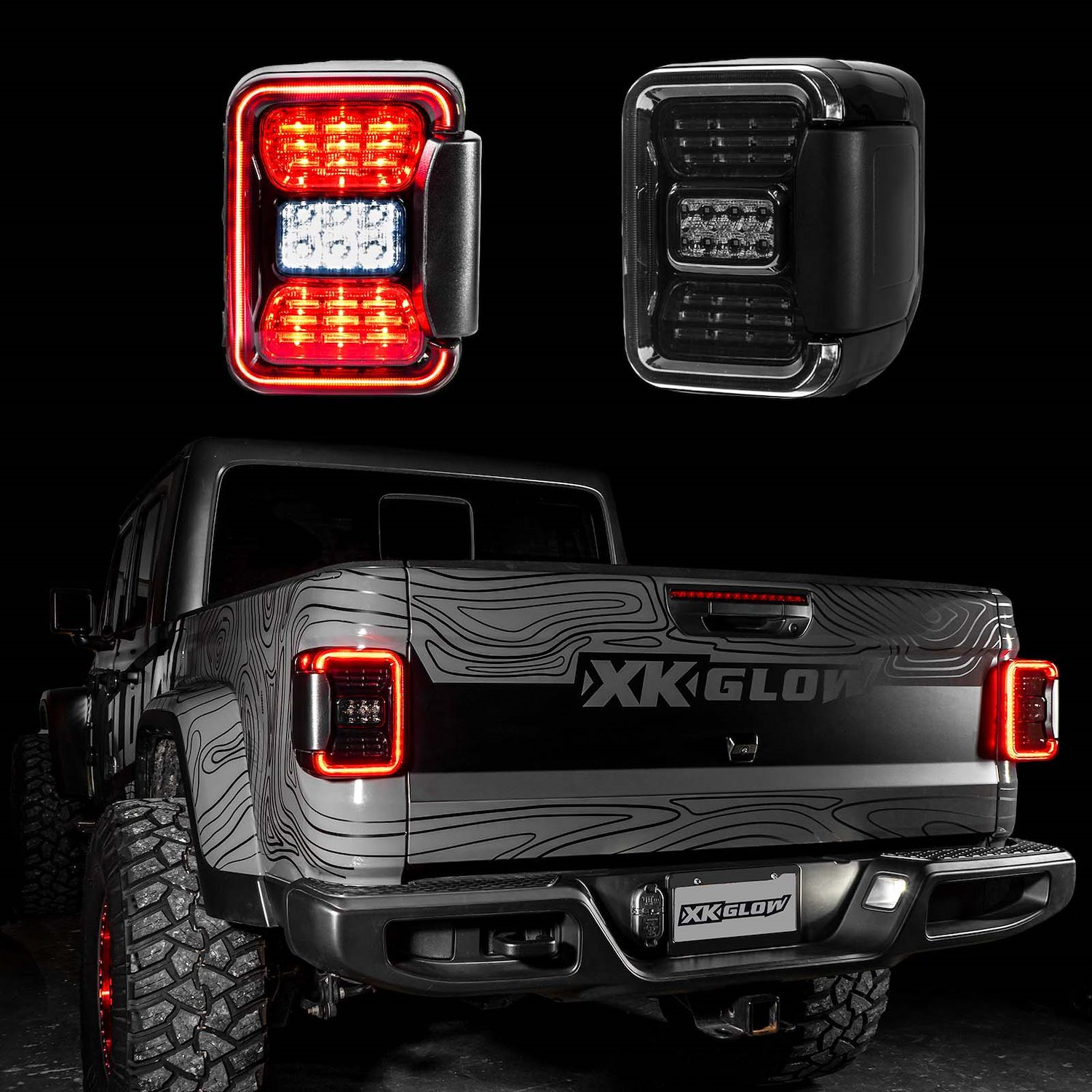 XK041028 LED Taillight, w/ Smoked Lens, Select Jeep Gladiator JT