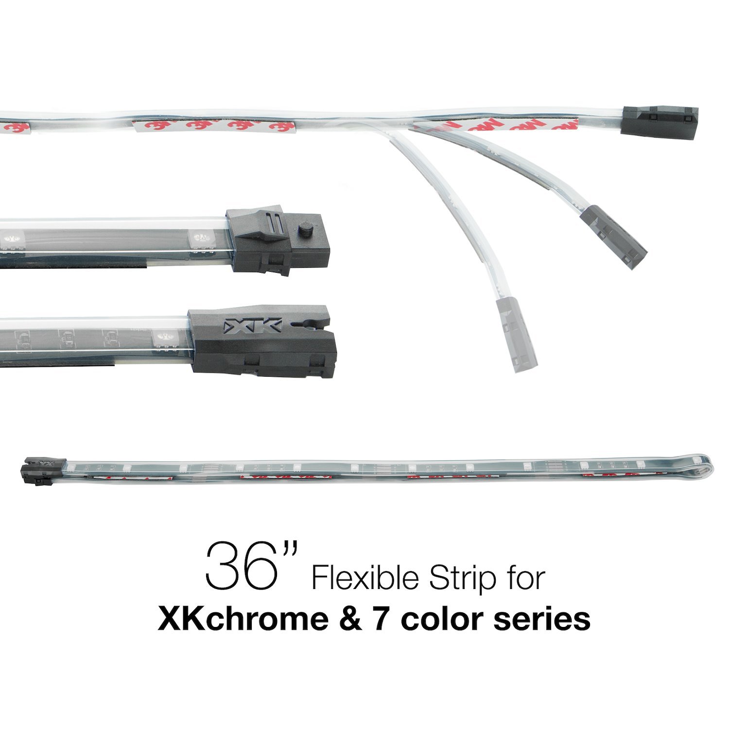 XK-4P-S-36 36 in. Multi-Color Flexible Strip, for XKCHROME & 7-Color Series, Universal Fit
