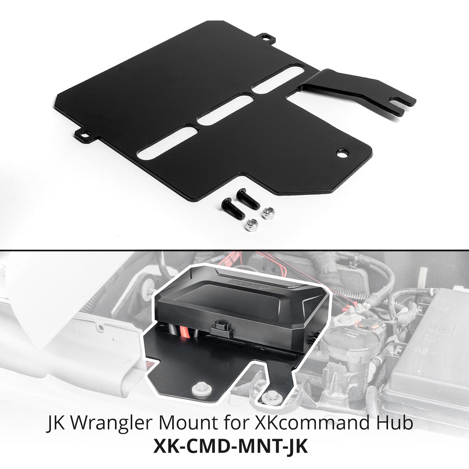 XK-CMD-MNT-JK XKcommand Hub Mounting Bracket, Jeep Wrangler JK
