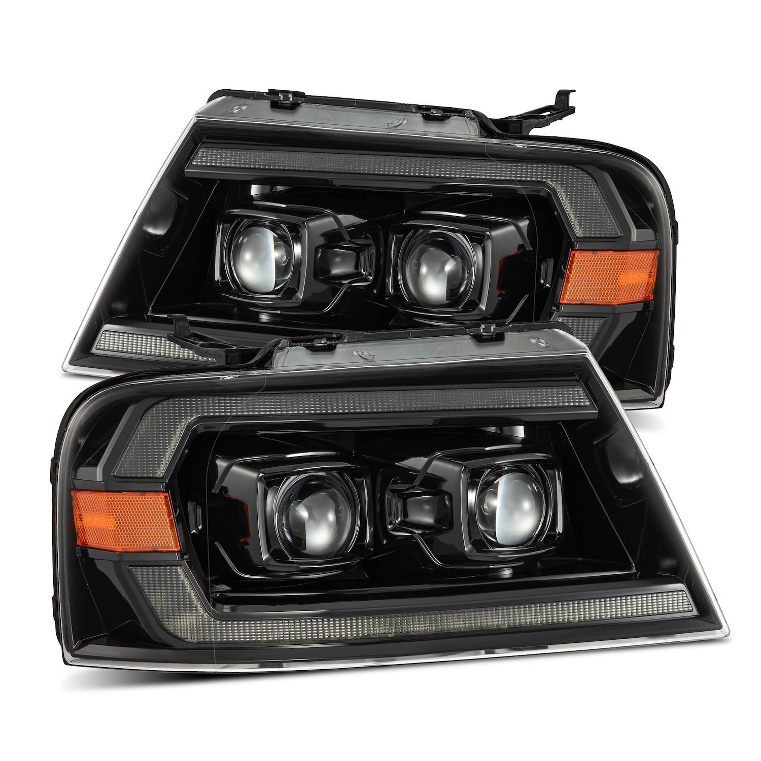 880133 Luxx-Series LED Projector Headlights for 2004-2007 Ford F-150, 2006-2008 Lincoln Mark LT - Alpha-Black