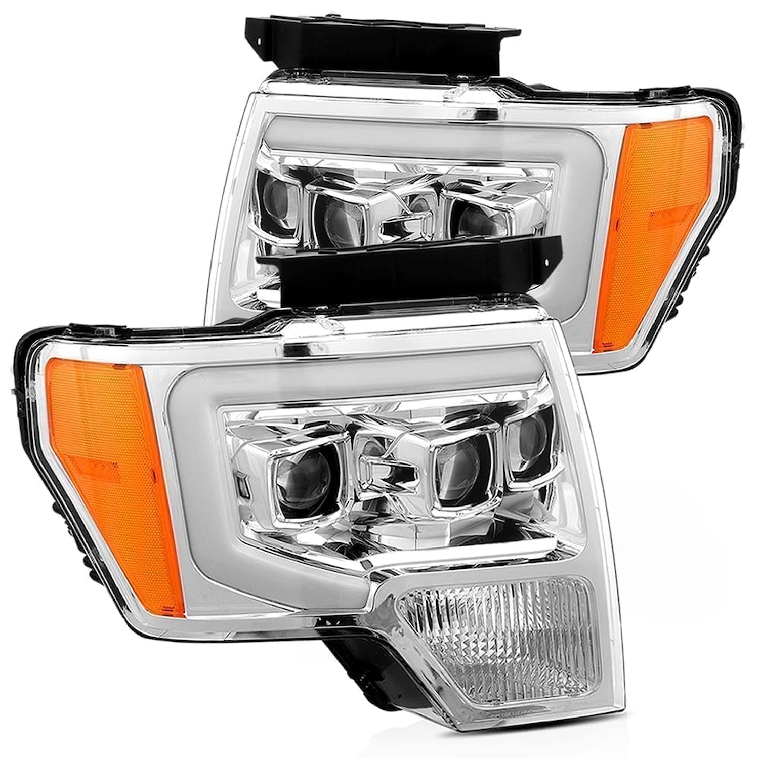 880178 Luxx-Series LED Projector Headlights for 2009-2014 Ford F-150 - Chrome