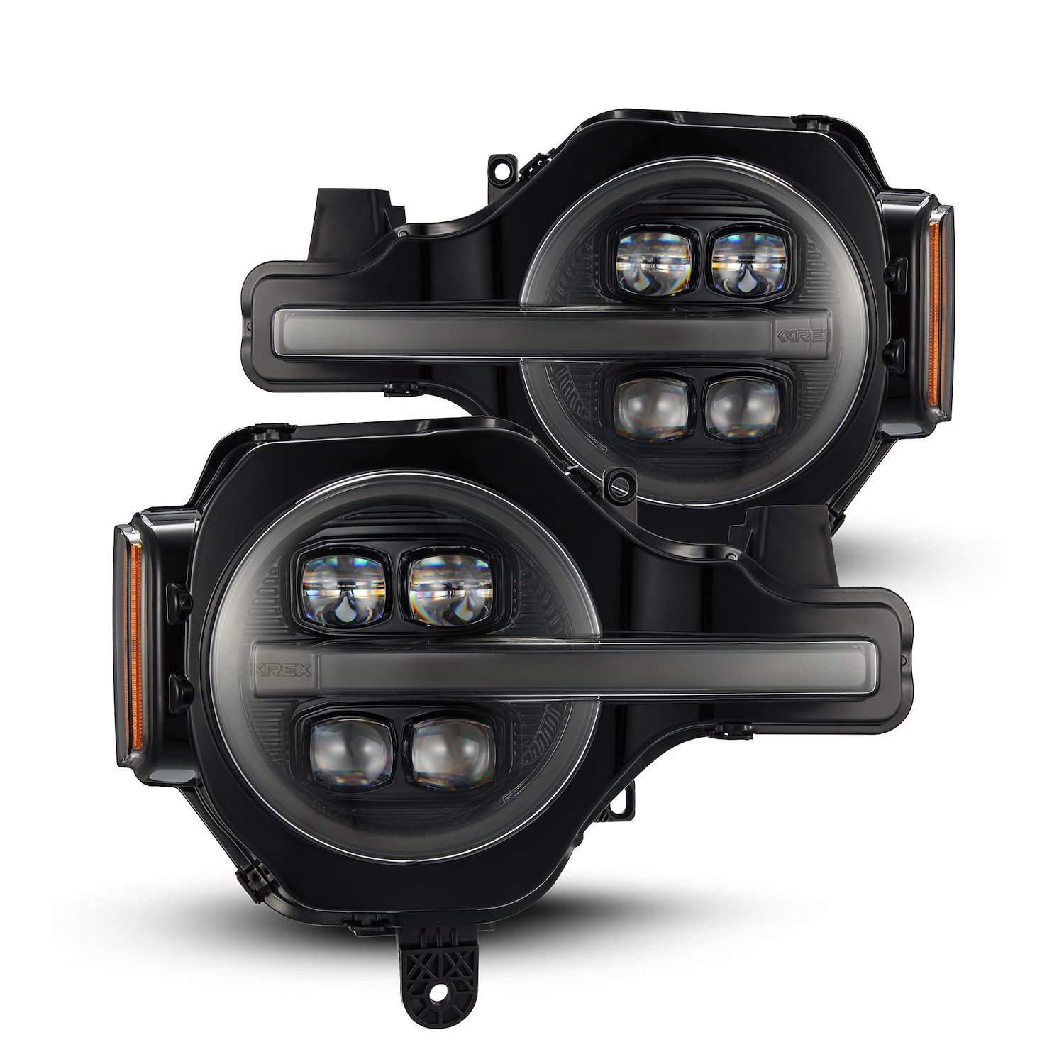 880259 NOVA-Series LED Projector Headlights Fits Select Ford Bronco - Alpha-Black
