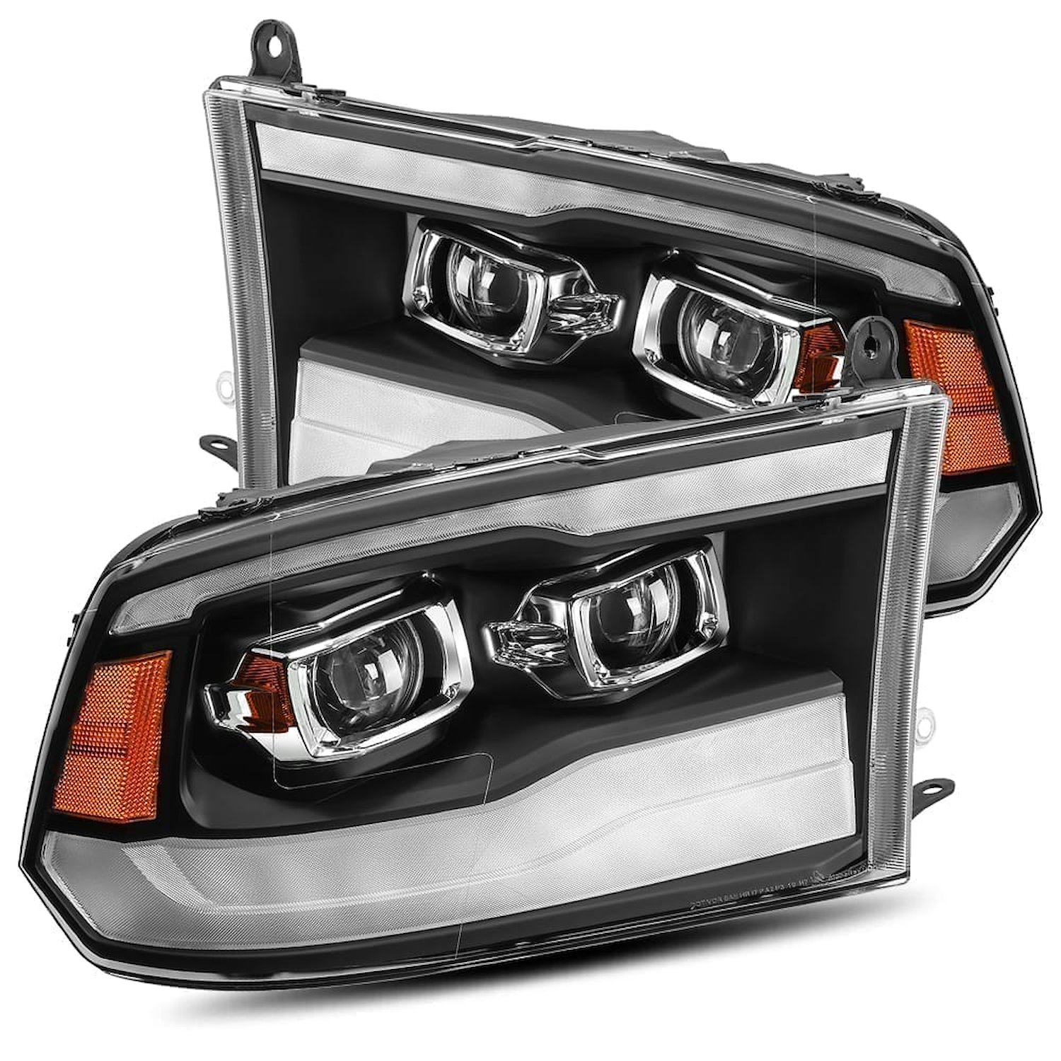 880539 Luxx-Series LED Projector Headlights for 2009-2018 Dodge/RAM 1500/2500/3500 - Black