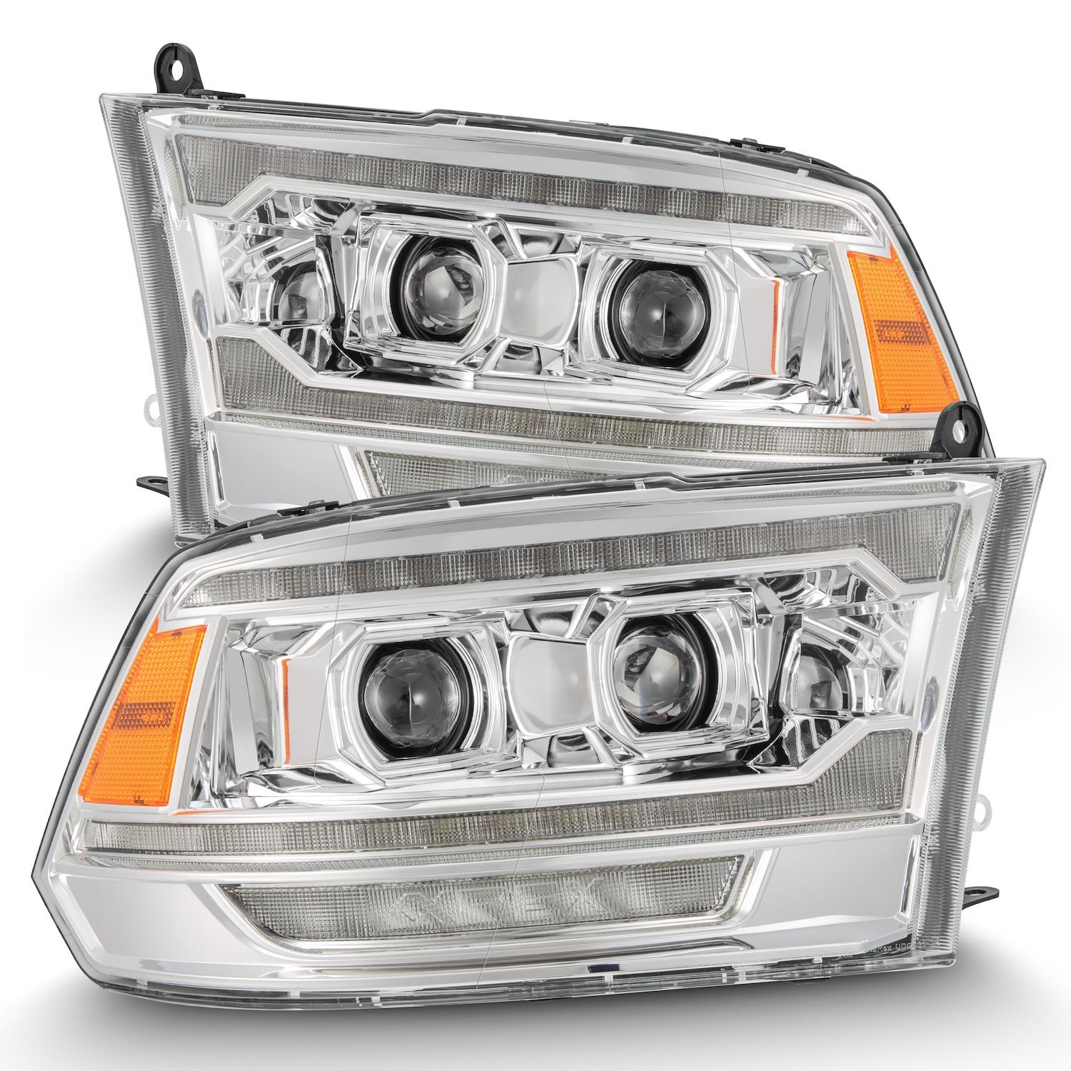 880559 Luxx-Series LED Projector Headlights for 2009-2018 Dodge/RAM 1500/2500/3500 - Chrome