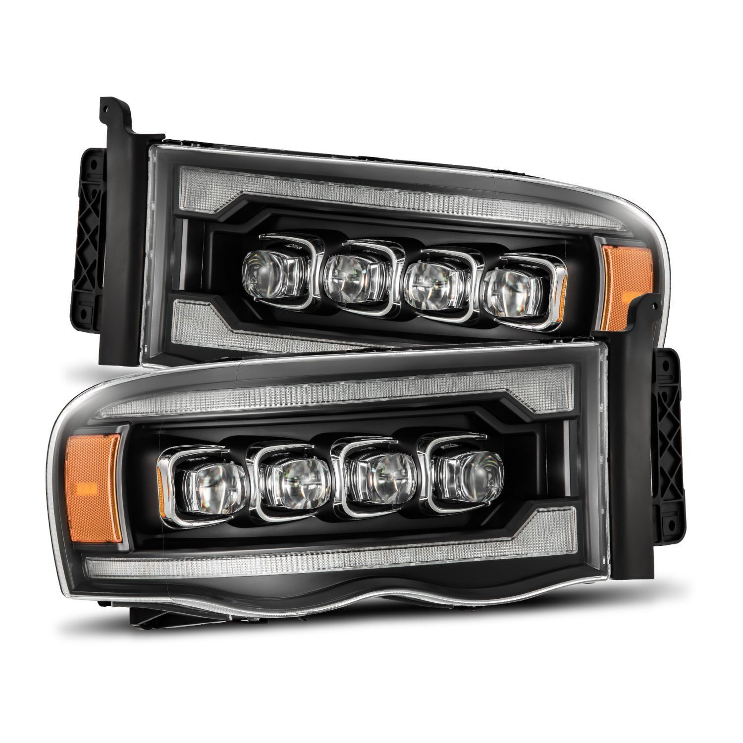 880564 NOVA-Series LED Projector Headlights for 2002-2005 Dodge RAM 1500/2500/3500 - Black