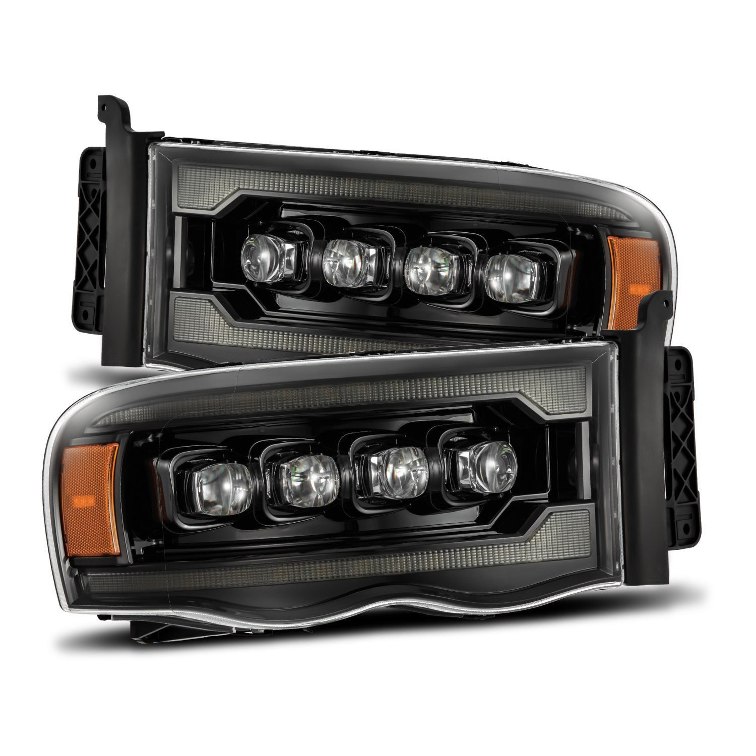 880566 NOVA-Series LED Projector Headlights for 2002-2005 Dodge RAM 1500/2500/3500 - Alpha-Black