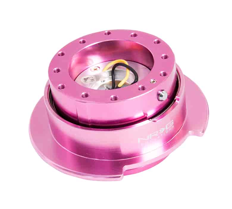 Generation 2.8 Quick Release Steering Wheel Hub Pink Body & Diamond Cut Pink Ring