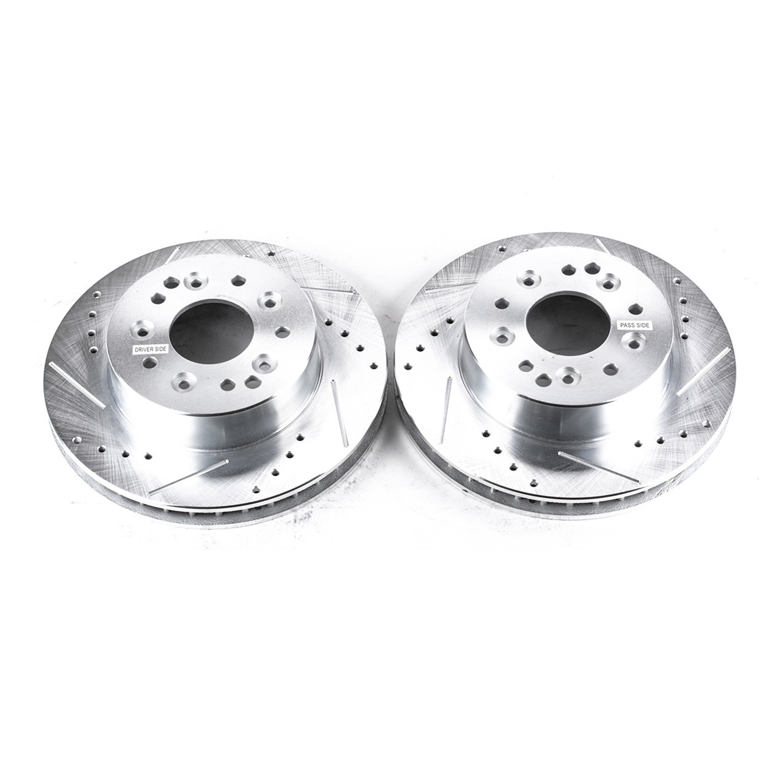 Cross-Drilled and Slotted Brake Rotors Rear