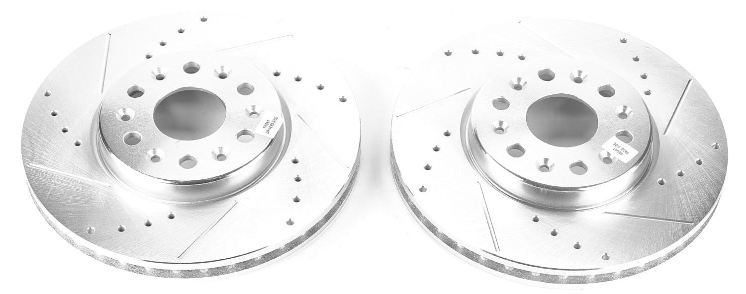 Extreme Performance Drilled And Slotted Brake Rotor Fits Select Chevrolet, GMC Van Models [Rear Left/Driver Side]