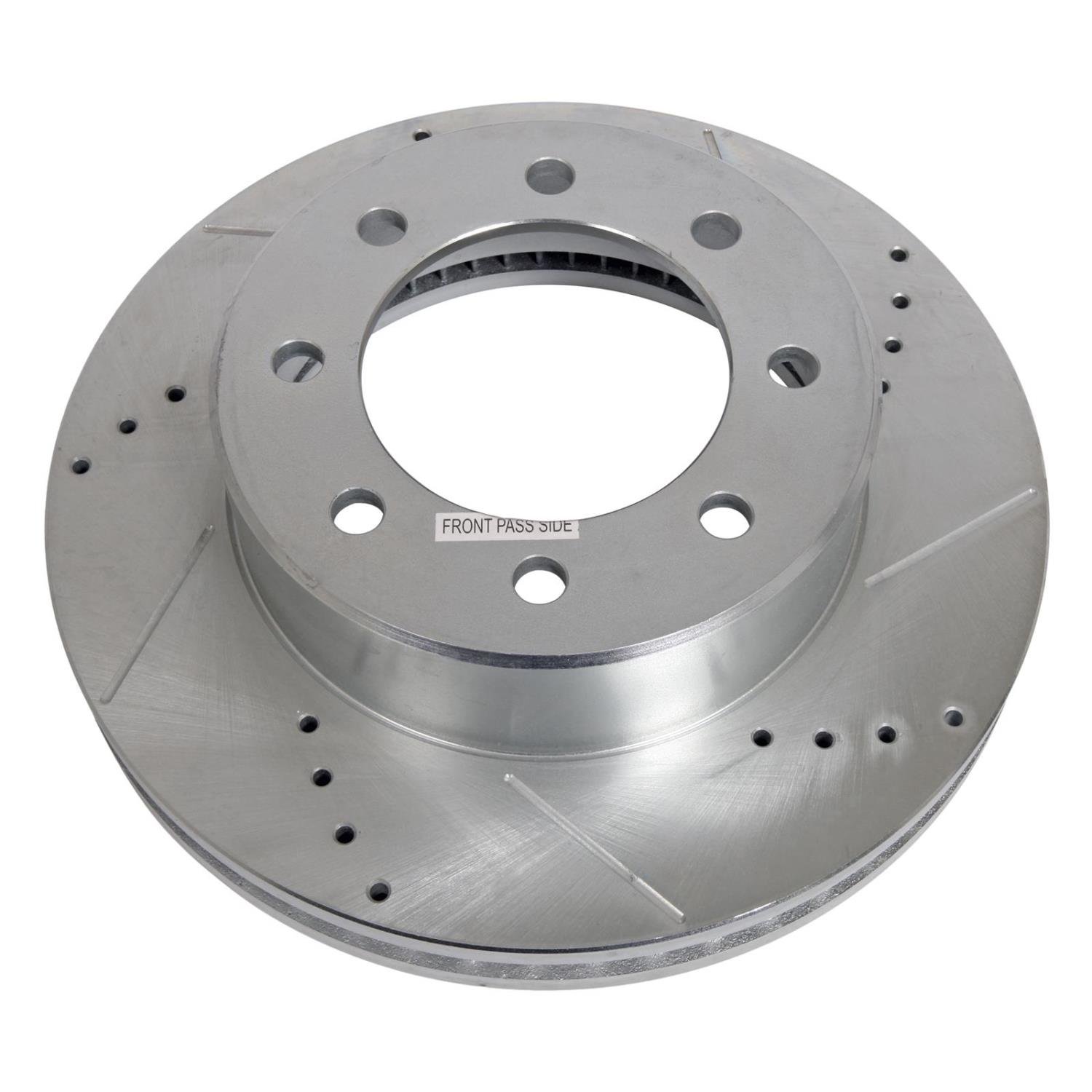 Extreme Performance Drilled And Slotted Brake Rotor Fits Select Late Model Dodge Trucks [Front Right/Passenger Side]