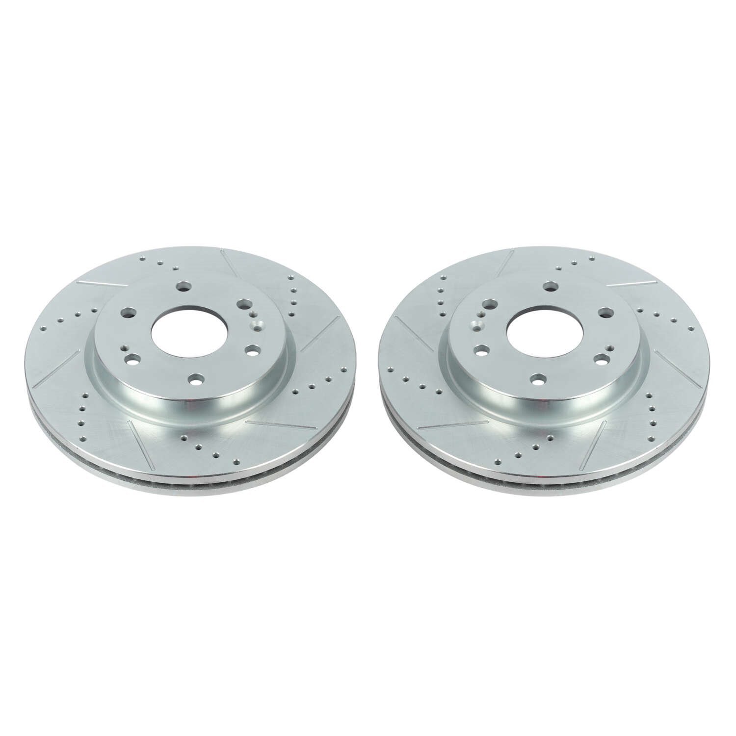 Extreme Performance Drilled And Slotted Front Brake Rotors Fits Select Late Model Cadillac, Chevrolet, GMC Models