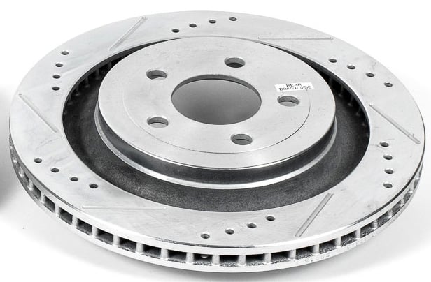 Extreme Performance Drilled And Slotted Brake Rotor Fits Select Late Model Ford Mustang Models [Front Right/Passenger Side]