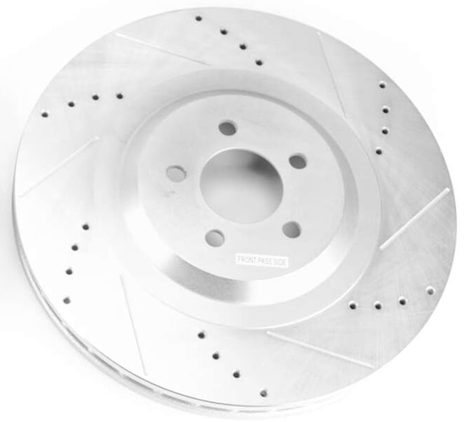 Extreme Performance Drilled And Slotted Front Brake Rotor for 2015-2020 Dodge Challenger [Right/Passenger Side]